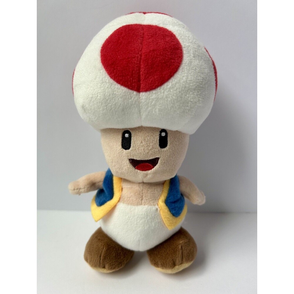 PRE OWNED 2017 SUPER MARIO ALL STAR COLLECTION PLUSH MUSHROOM TOAD PLUSH